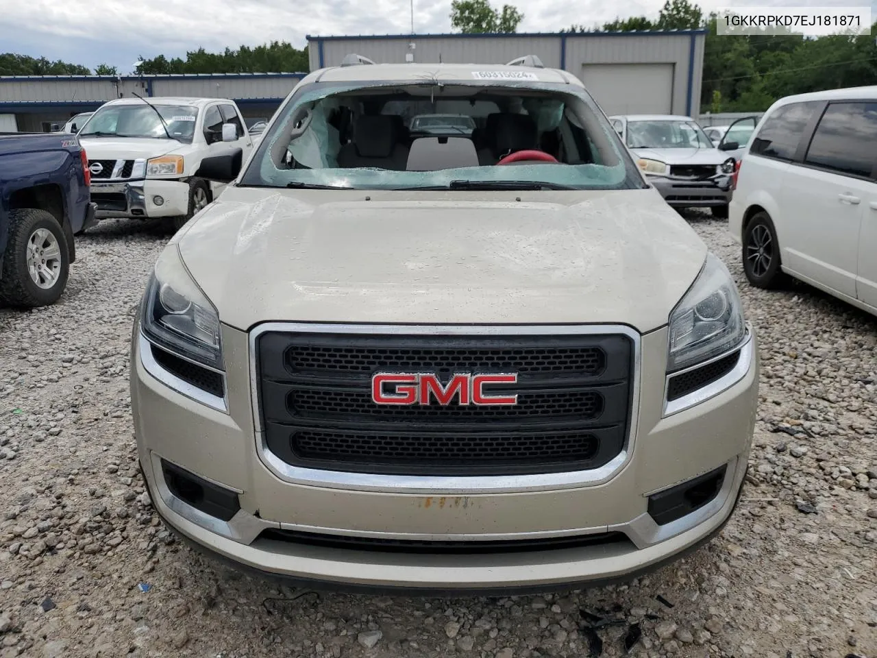 2014 GMC Acadia Sle VIN: 1GKKRPKD7EJ181871 Lot: 60315024