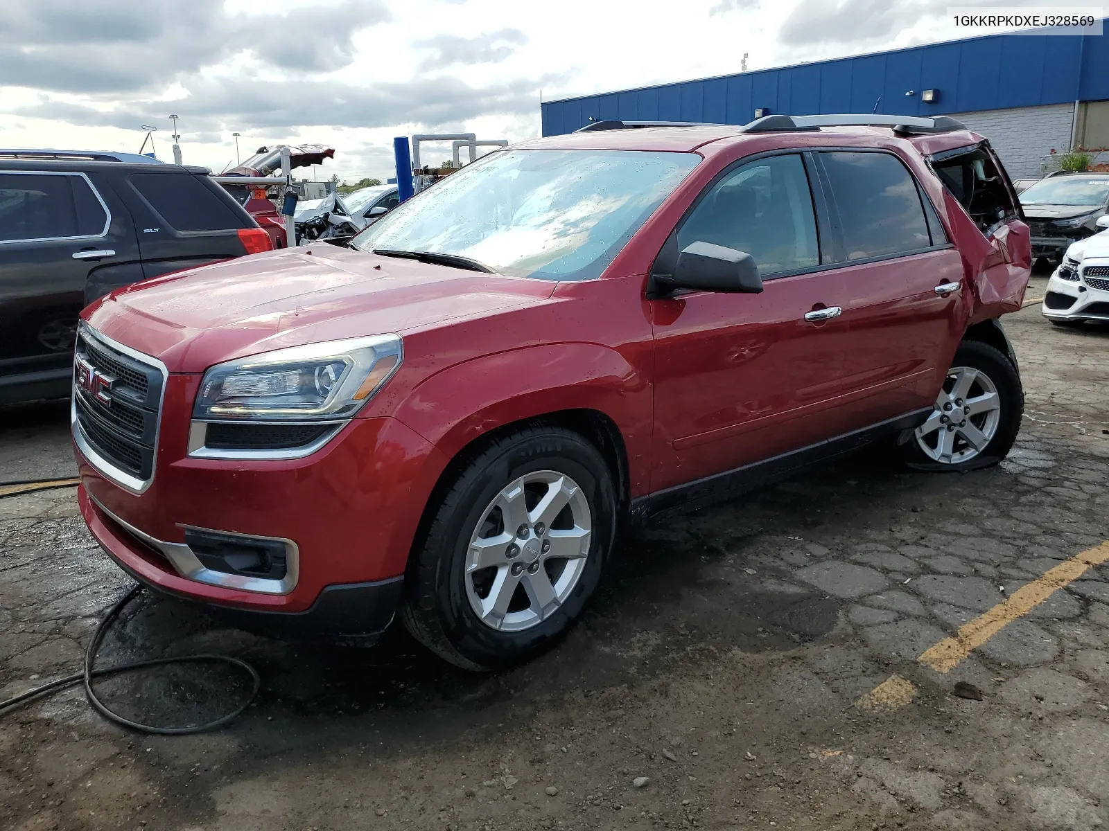 1GKKRPKDXEJ328569 2014 GMC Acadia Sle