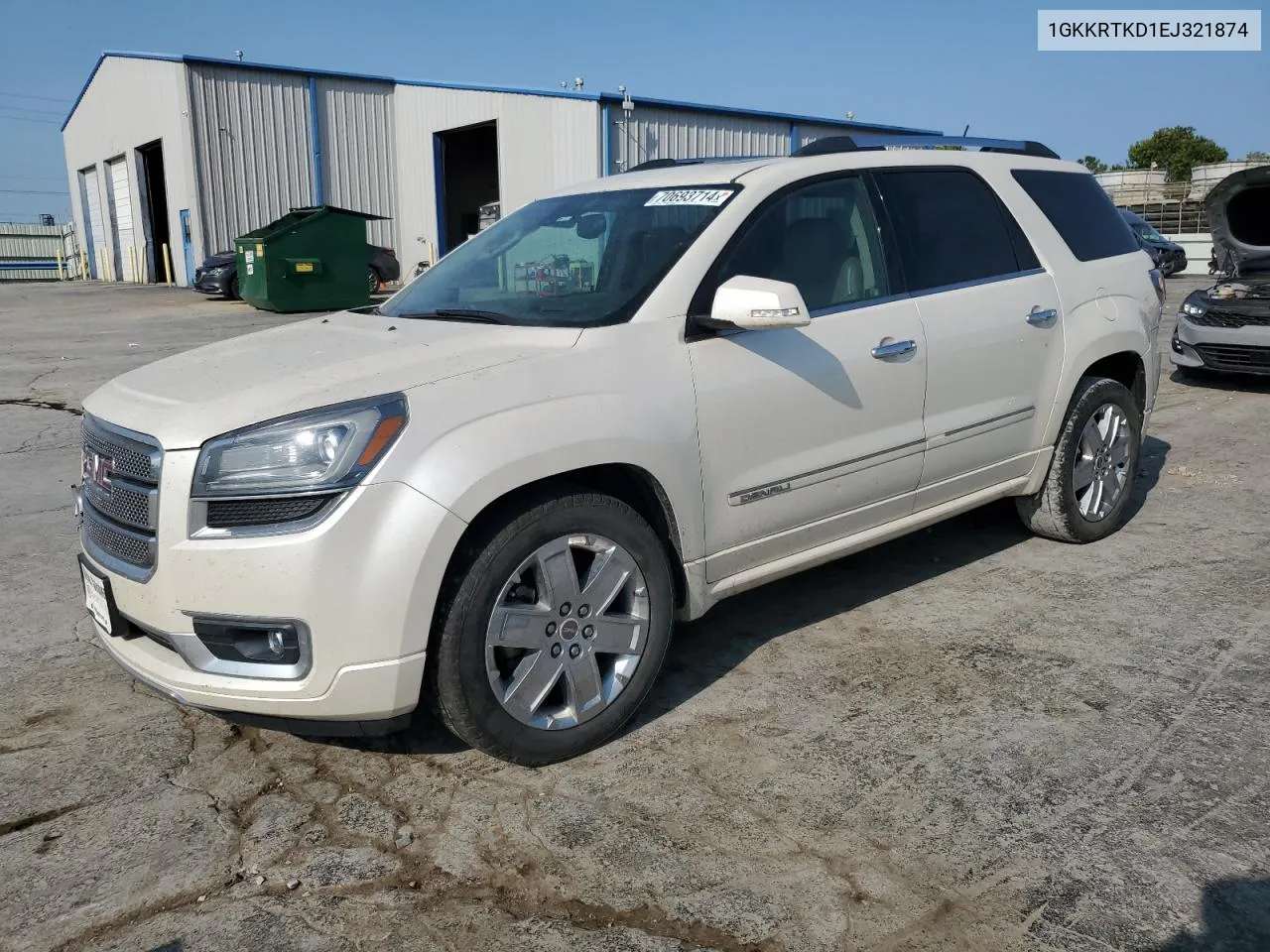 2014 GMC Acadia Denali VIN: 1GKKRTKD1EJ321874 Lot: 70693714