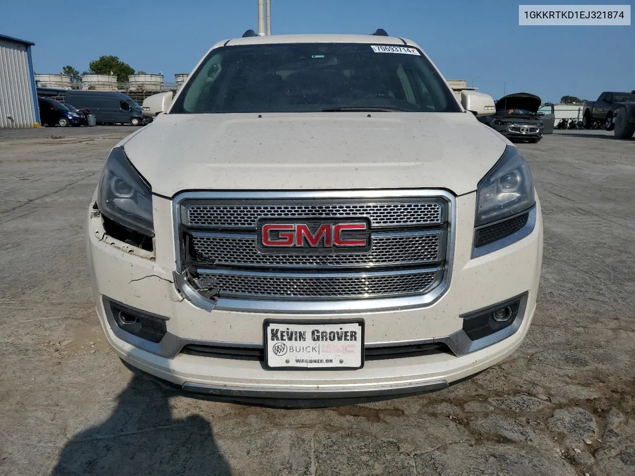 2014 GMC Acadia Denali VIN: 1GKKRTKD1EJ321874 Lot: 70693714