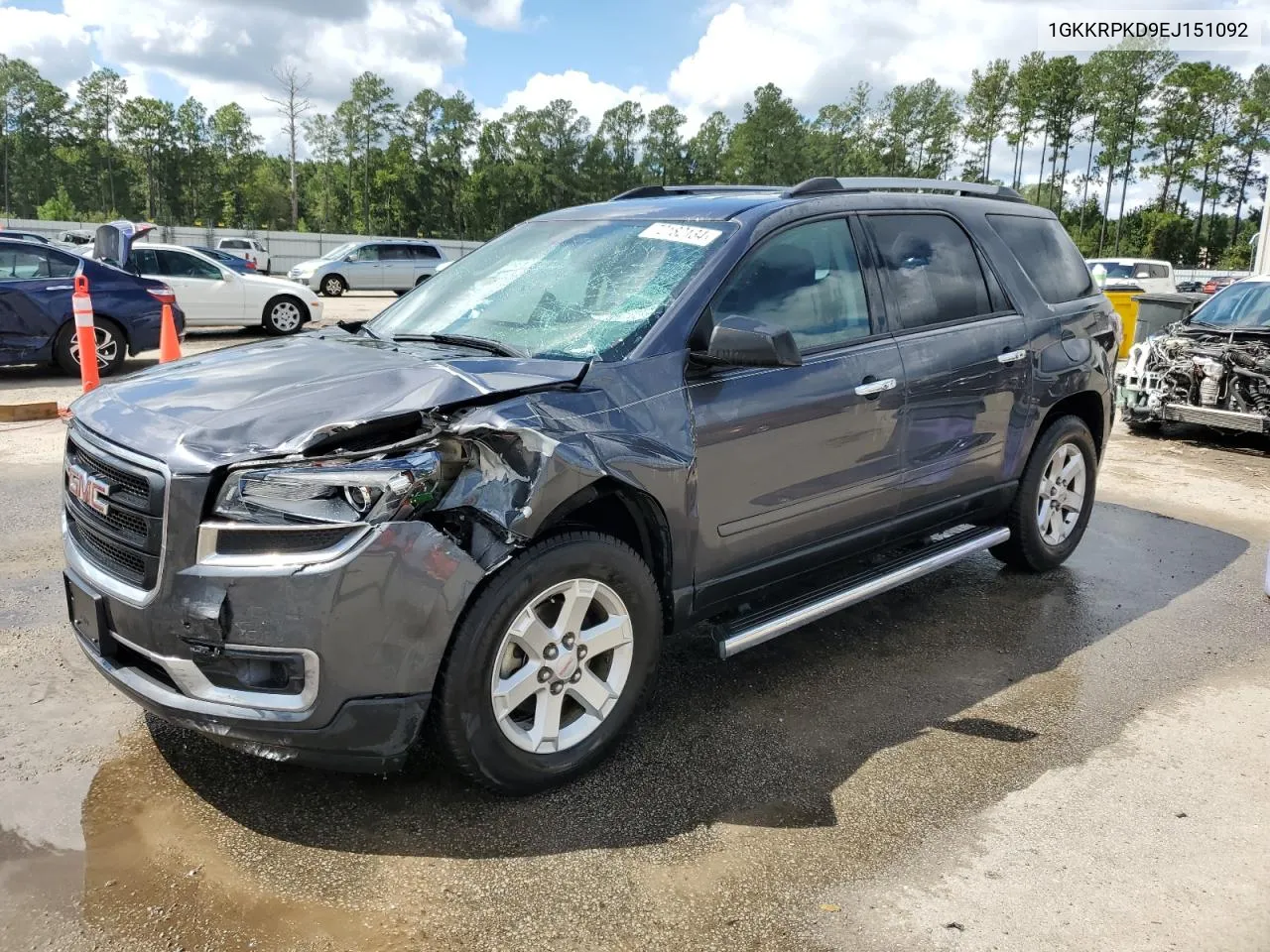 2014 GMC Acadia Sle VIN: 1GKKRPKD9EJ151092 Lot: 72182134