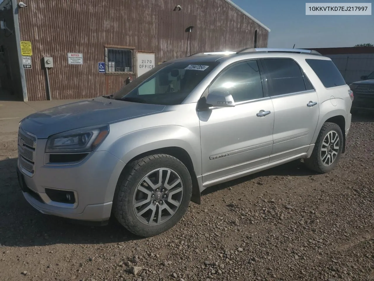 2014 GMC Acadia Denali VIN: 1GKKVTKD7EJ217997 Lot: 72947354