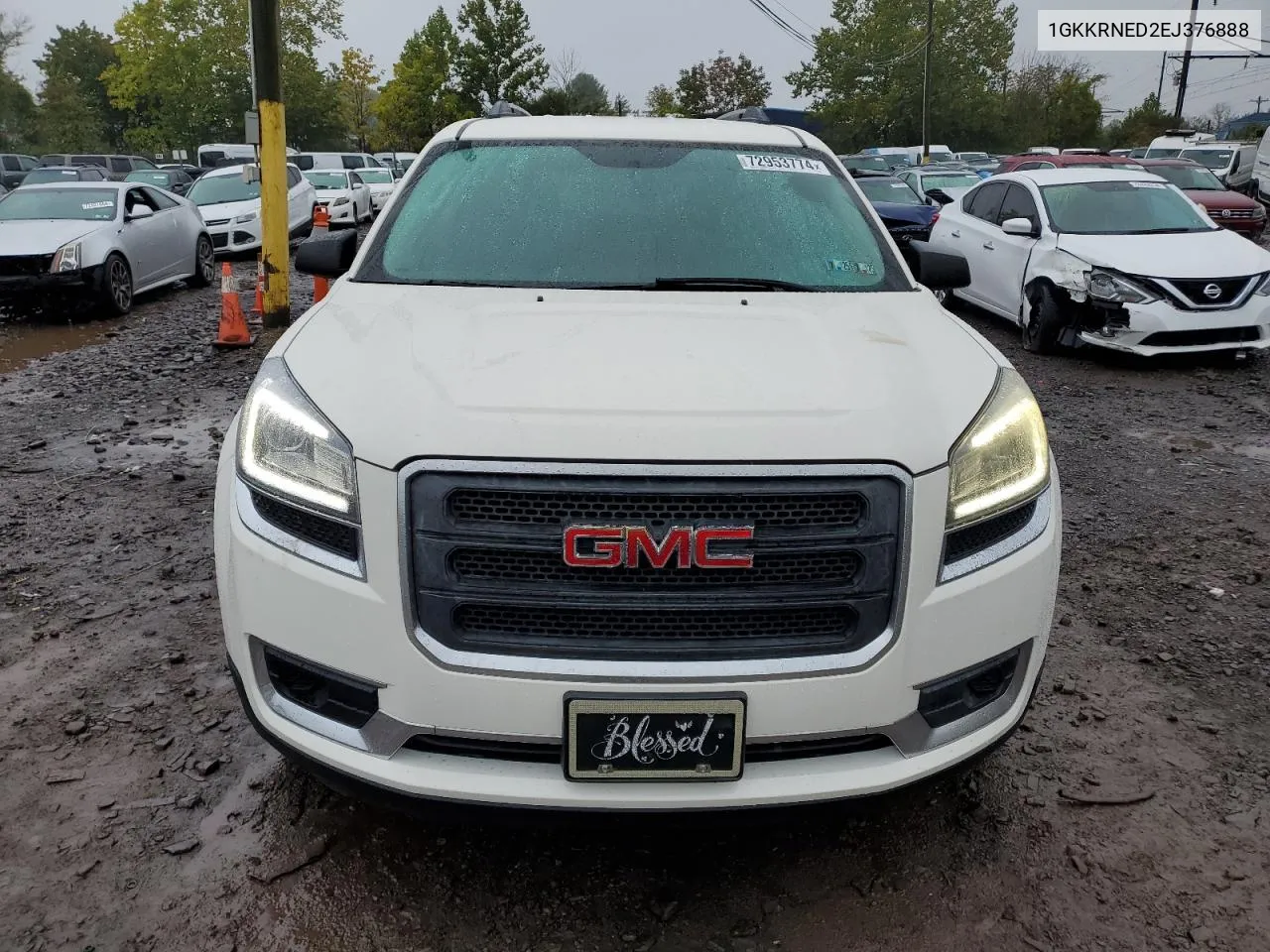 2014 GMC Acadia Sle VIN: 1GKKRNED2EJ376888 Lot: 72953774