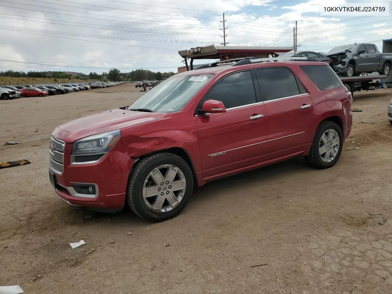 2014 GMC Acadia Denali VIN: 1GKKVTKD4EJ224759 Lot: 73767724