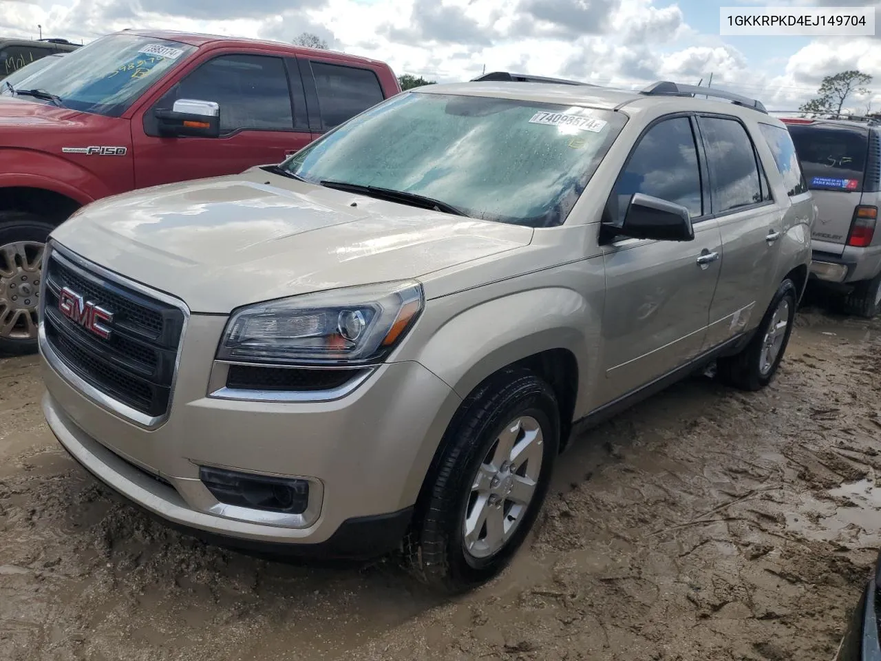 2014 GMC Acadia Sle VIN: 1GKKRPKD4EJ149704 Lot: 74098674