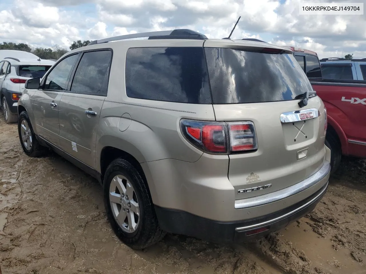 1GKKRPKD4EJ149704 2014 GMC Acadia Sle