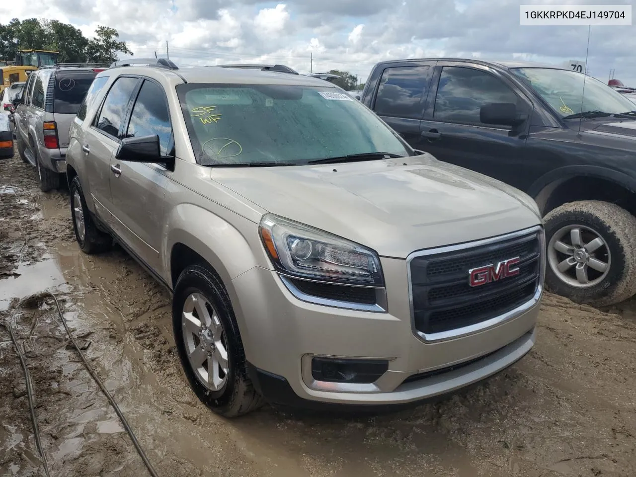 2014 GMC Acadia Sle VIN: 1GKKRPKD4EJ149704 Lot: 74098674