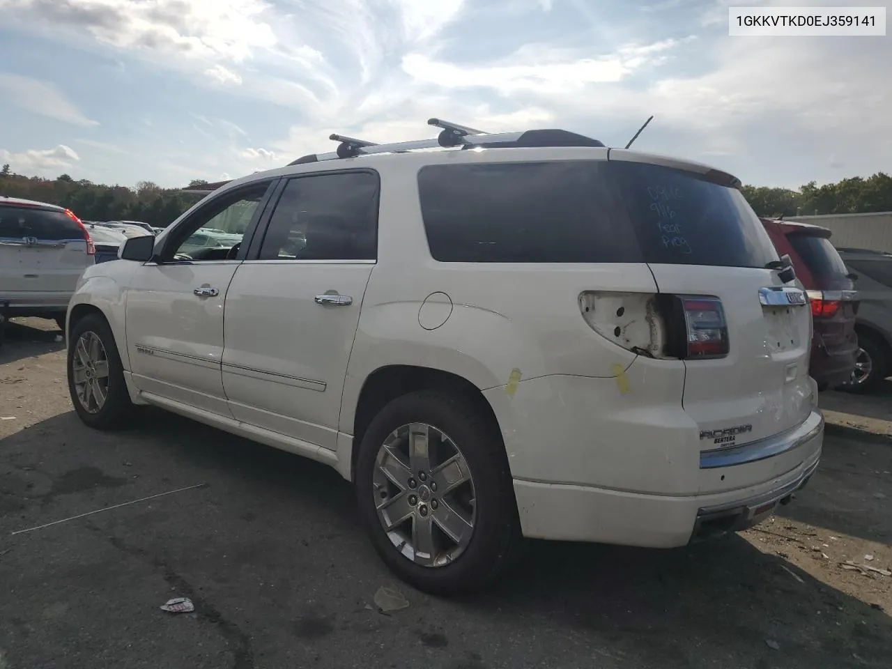 2014 GMC Acadia Denali VIN: 1GKKVTKD0EJ359141 Lot: 74591874