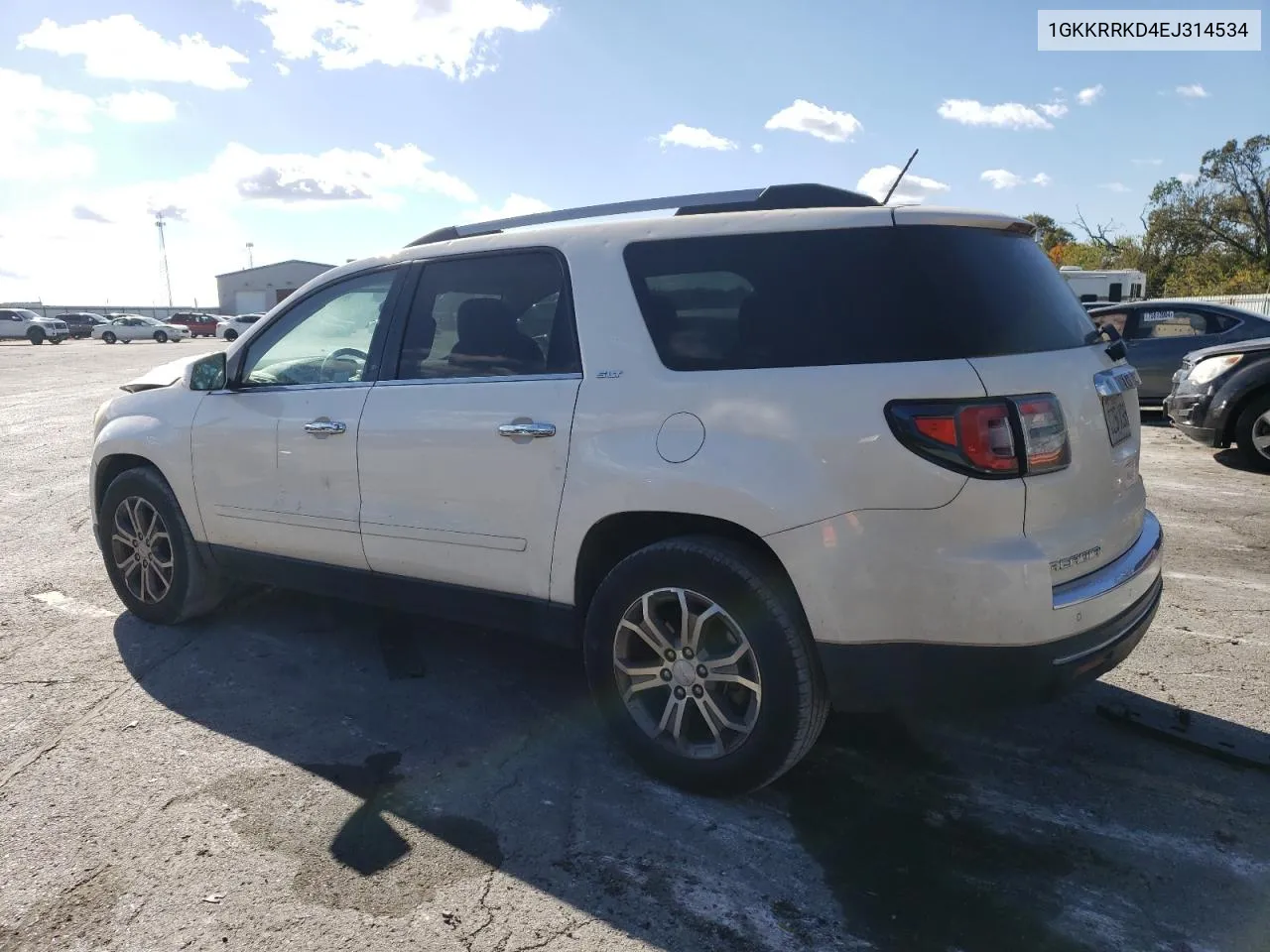 2014 GMC Acadia Slt-1 VIN: 1GKKRRKD4EJ314534 Lot: 75409194