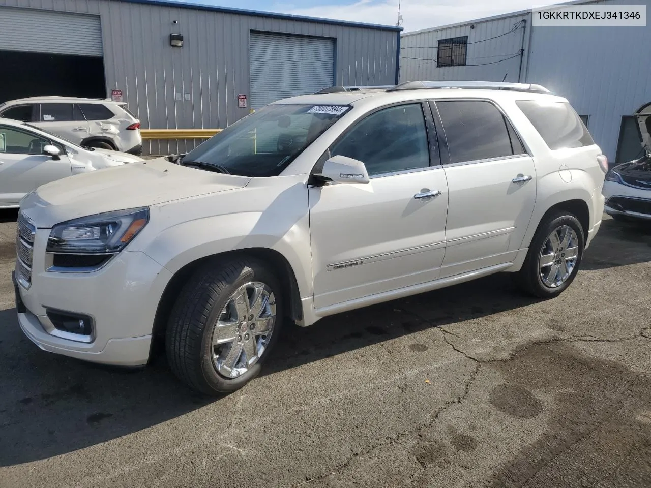 2014 GMC Acadia Denali VIN: 1GKKRTKDXEJ341346 Lot: 75557894