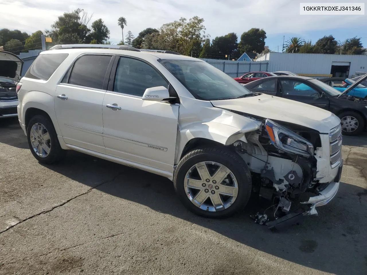 2014 GMC Acadia Denali VIN: 1GKKRTKDXEJ341346 Lot: 75557894