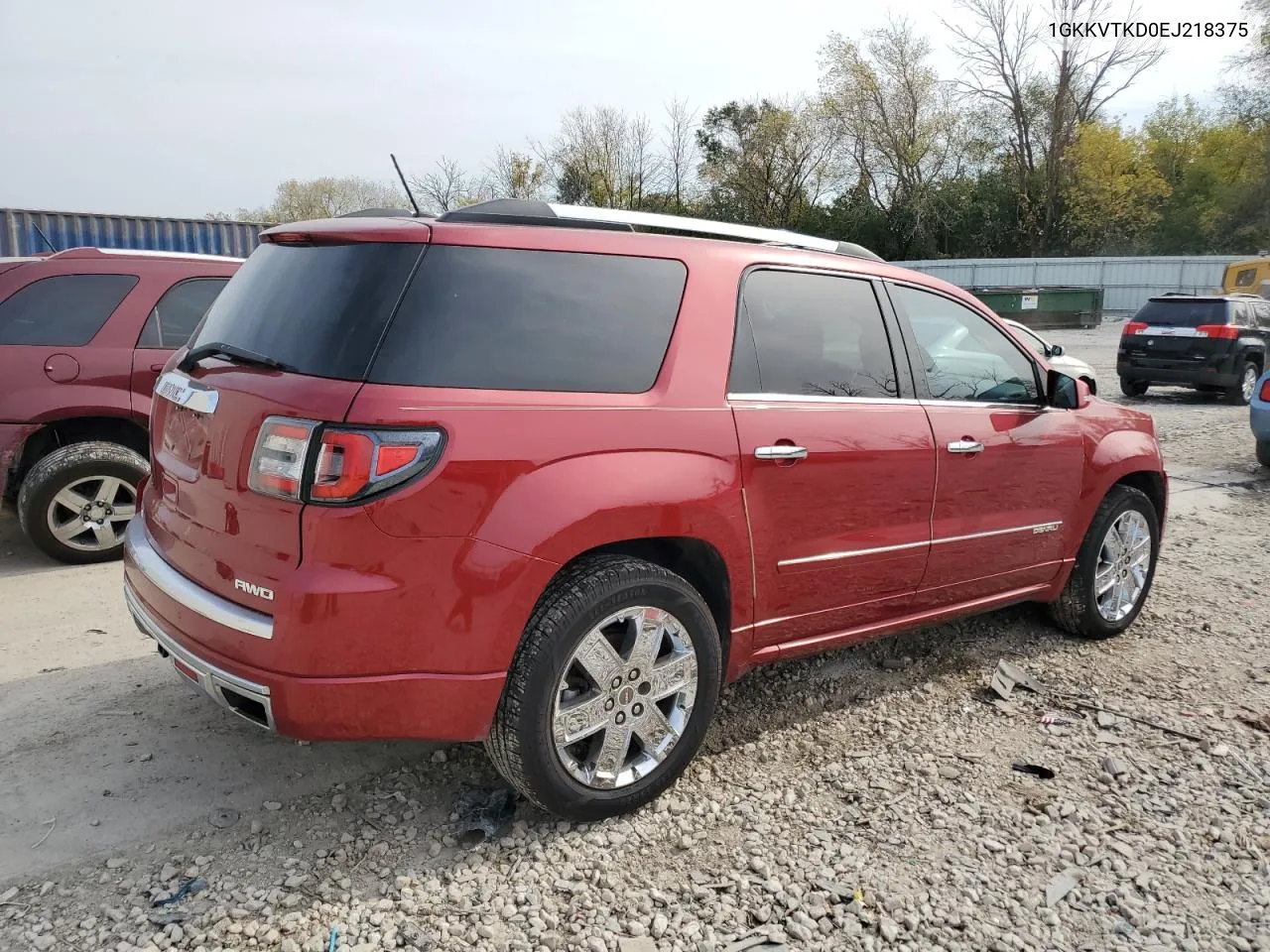 2014 GMC Acadia Denali VIN: 1GKKVTKD0EJ218375 Lot: 75675654