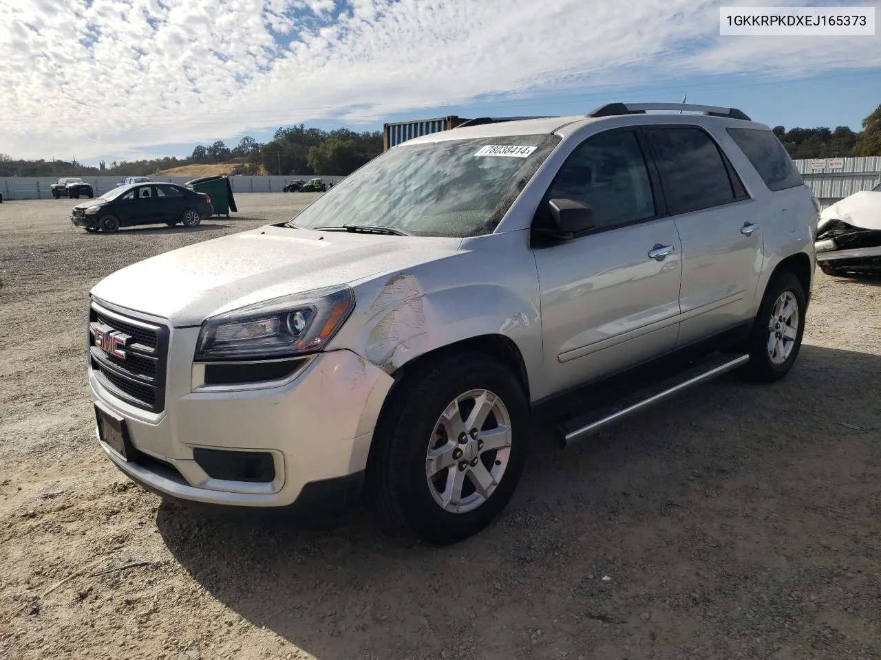 2014 GMC Acadia Sle VIN: 1GKKRPKDXEJ165373 Lot: 78038414