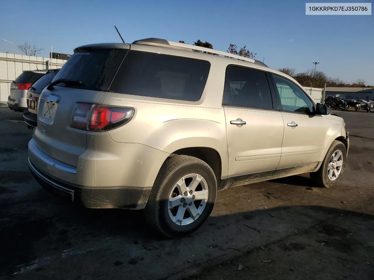 2014 GMC Acadia Sle VIN: 1GKKRPKD7EJ350786 Lot: 78253544