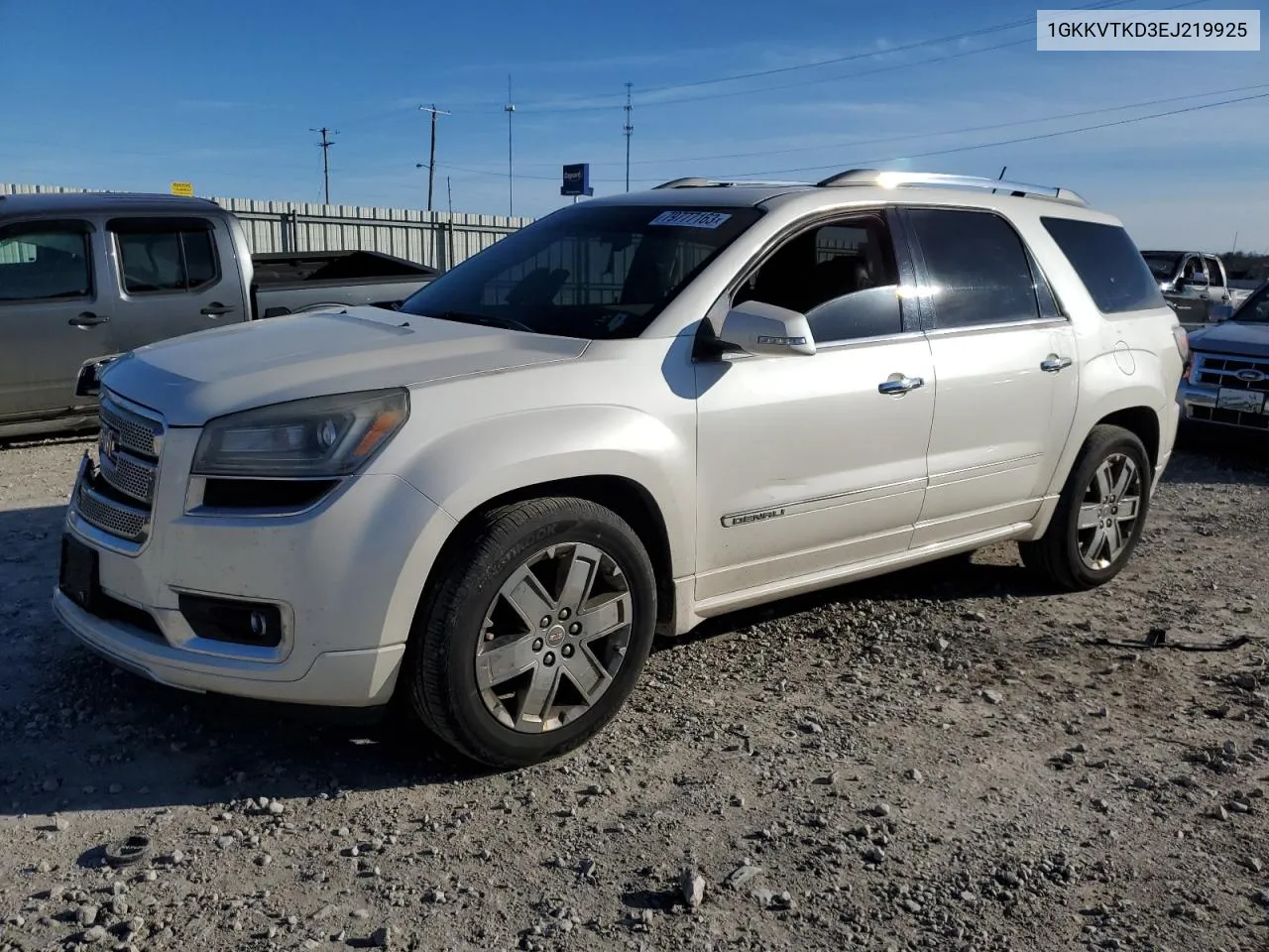 2014 GMC Acadia Denali VIN: 1GKKVTKD3EJ219925 Lot: 79777163