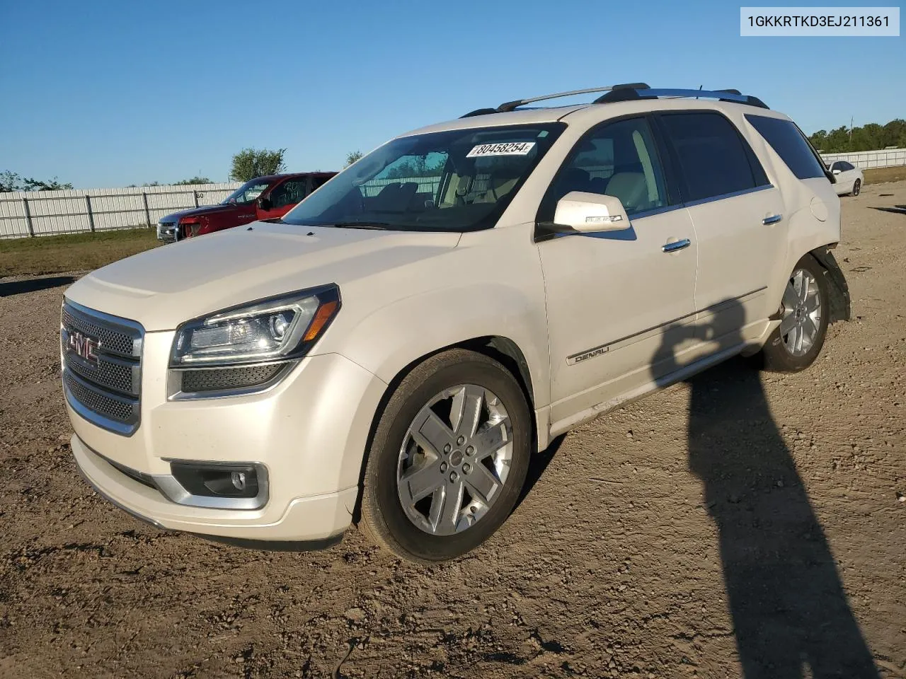 2014 GMC Acadia Denali VIN: 1GKKRTKD3EJ211361 Lot: 80458254