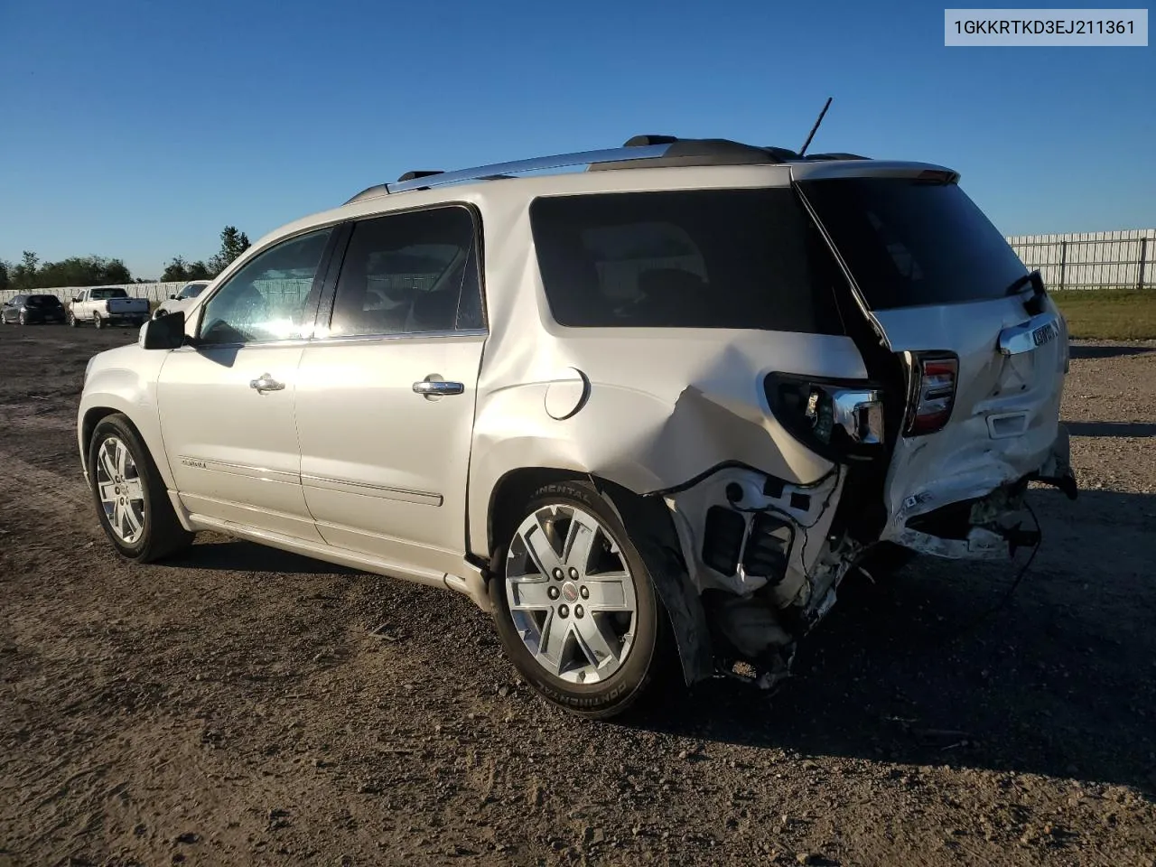 2014 GMC Acadia Denali VIN: 1GKKRTKD3EJ211361 Lot: 80458254