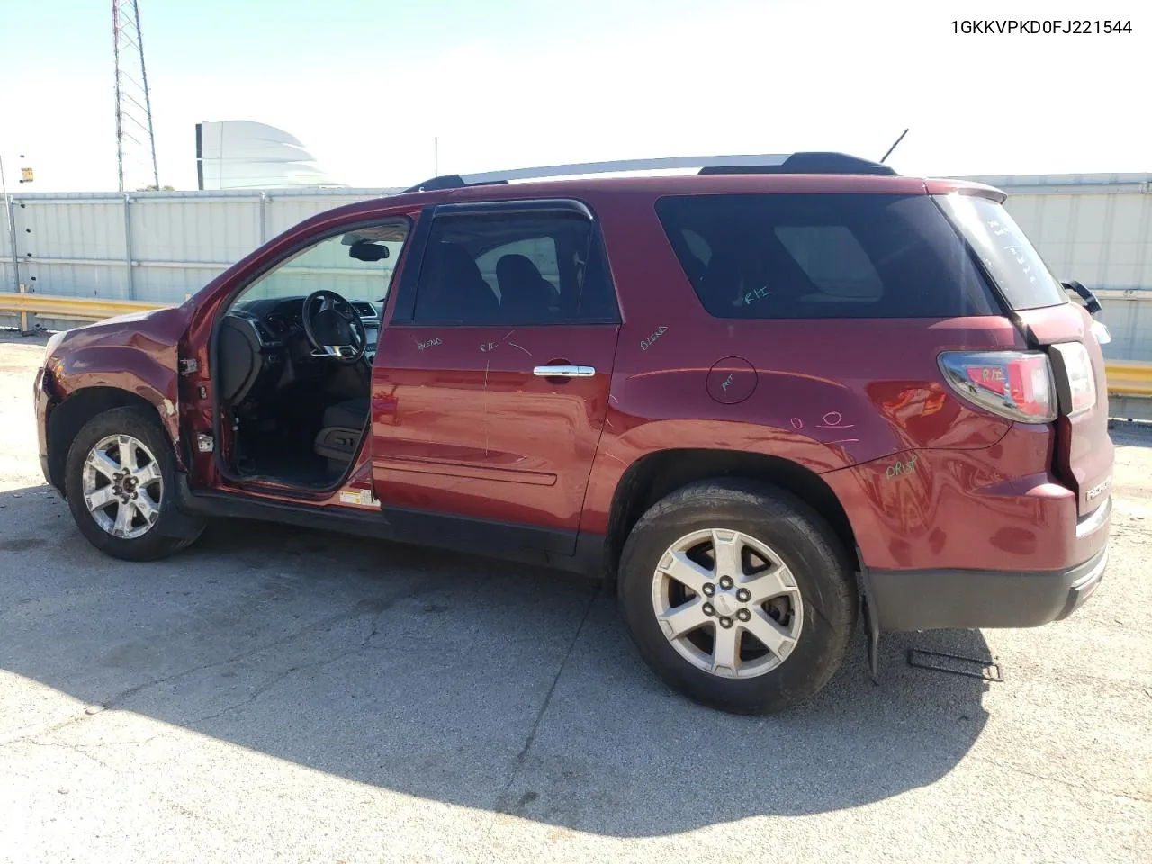 2015 GMC Acadia Sle VIN: 1GKKVPKD0FJ221544 Lot: 55640574