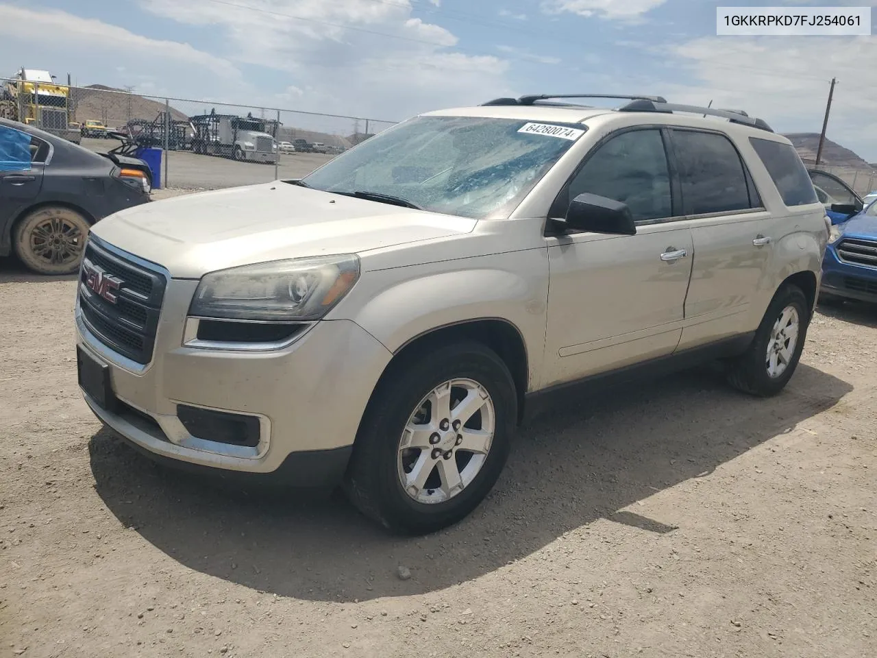 2015 GMC Acadia Sle VIN: 1GKKRPKD7FJ254061 Lot: 64280074