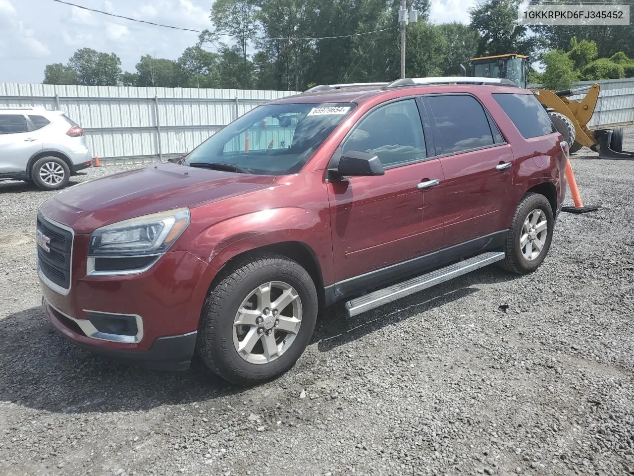 2015 GMC Acadia Sle VIN: 1GKKRPKD6FJ345452 Lot: 65979654