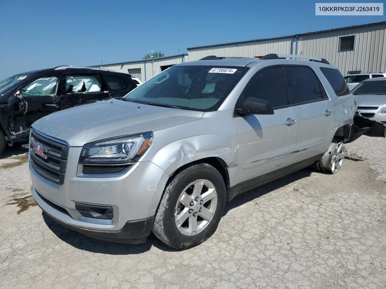 2015 GMC Acadia Sle VIN: 1GKKRPKD3FJ263419 Lot: 67785674