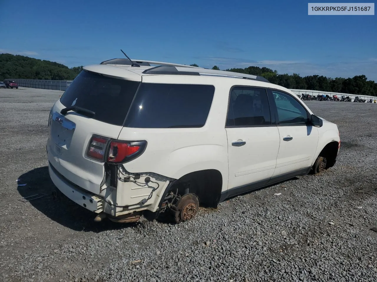 2015 GMC Acadia Sle VIN: 1GKKRPKD5FJ151687 Lot: 68185354