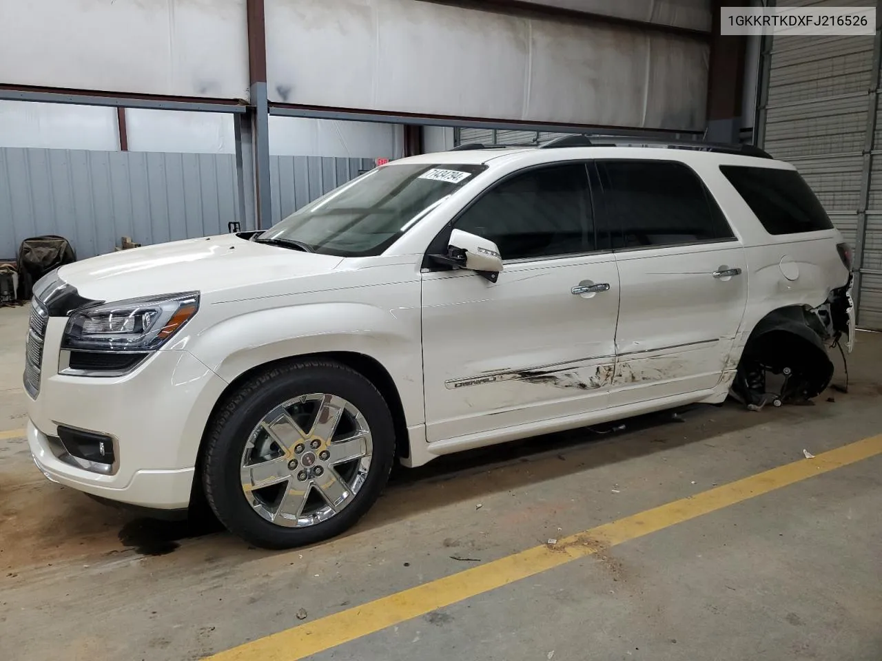 2015 GMC Acadia Denali VIN: 1GKKRTKDXFJ216526 Lot: 71434794