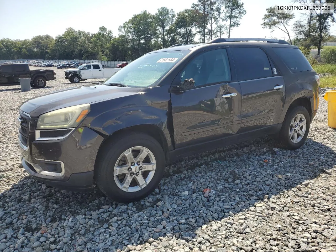 2015 GMC Acadia Sle VIN: 1GKKRPKDXFJ337905 Lot: 71831664