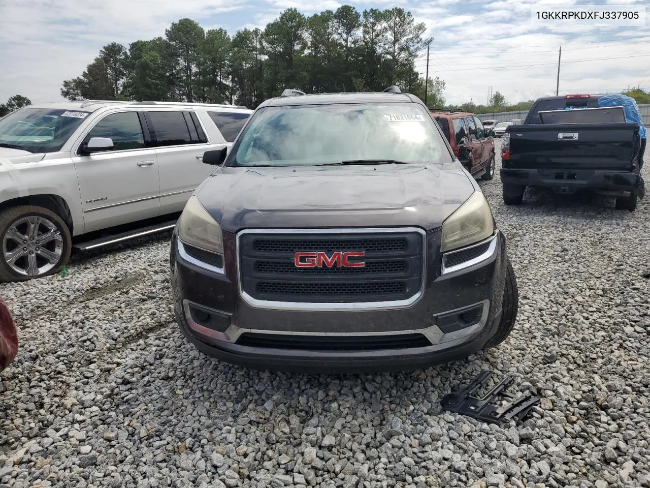 2015 GMC Acadia Sle VIN: 1GKKRPKDXFJ337905 Lot: 71831664