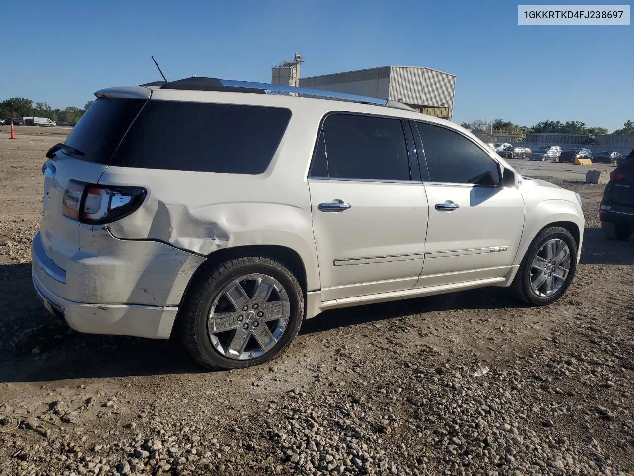 2015 GMC Acadia Denali VIN: 1GKKRTKD4FJ238697 Lot: 73005464