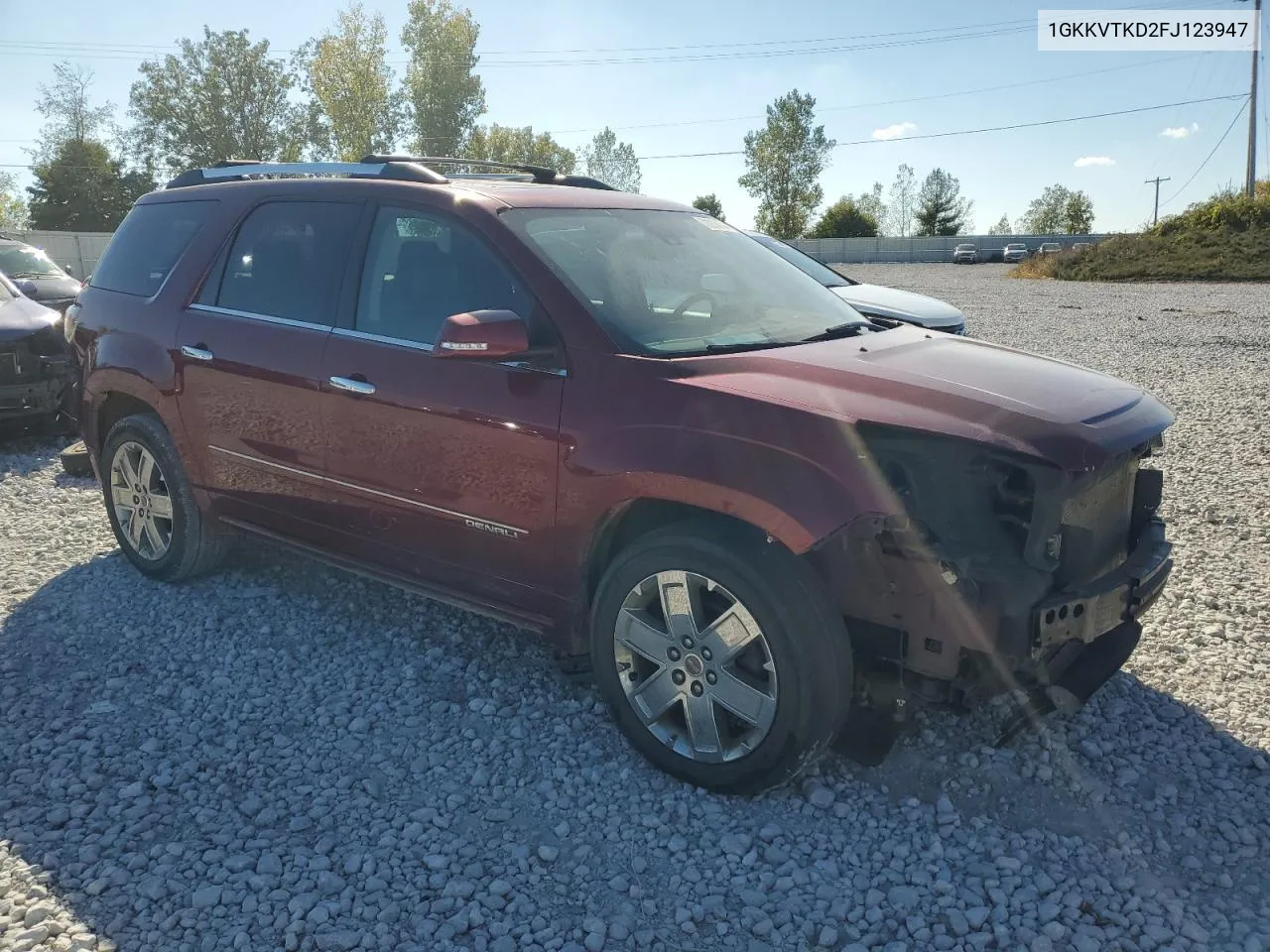 2015 GMC Acadia Denali VIN: 1GKKVTKD2FJ123947 Lot: 73276194