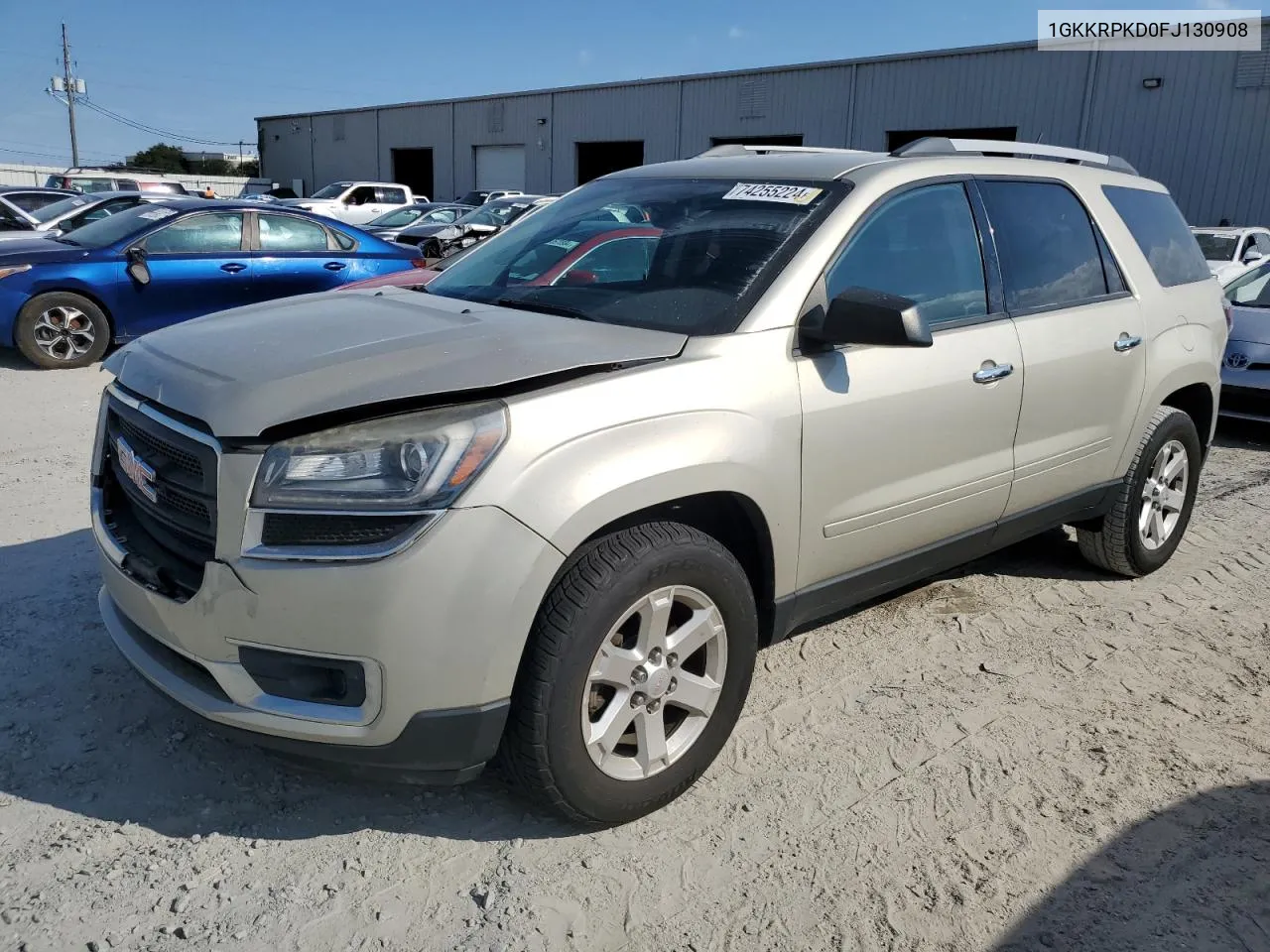 2015 GMC Acadia Sle VIN: 1GKKRPKD0FJ130908 Lot: 74255224