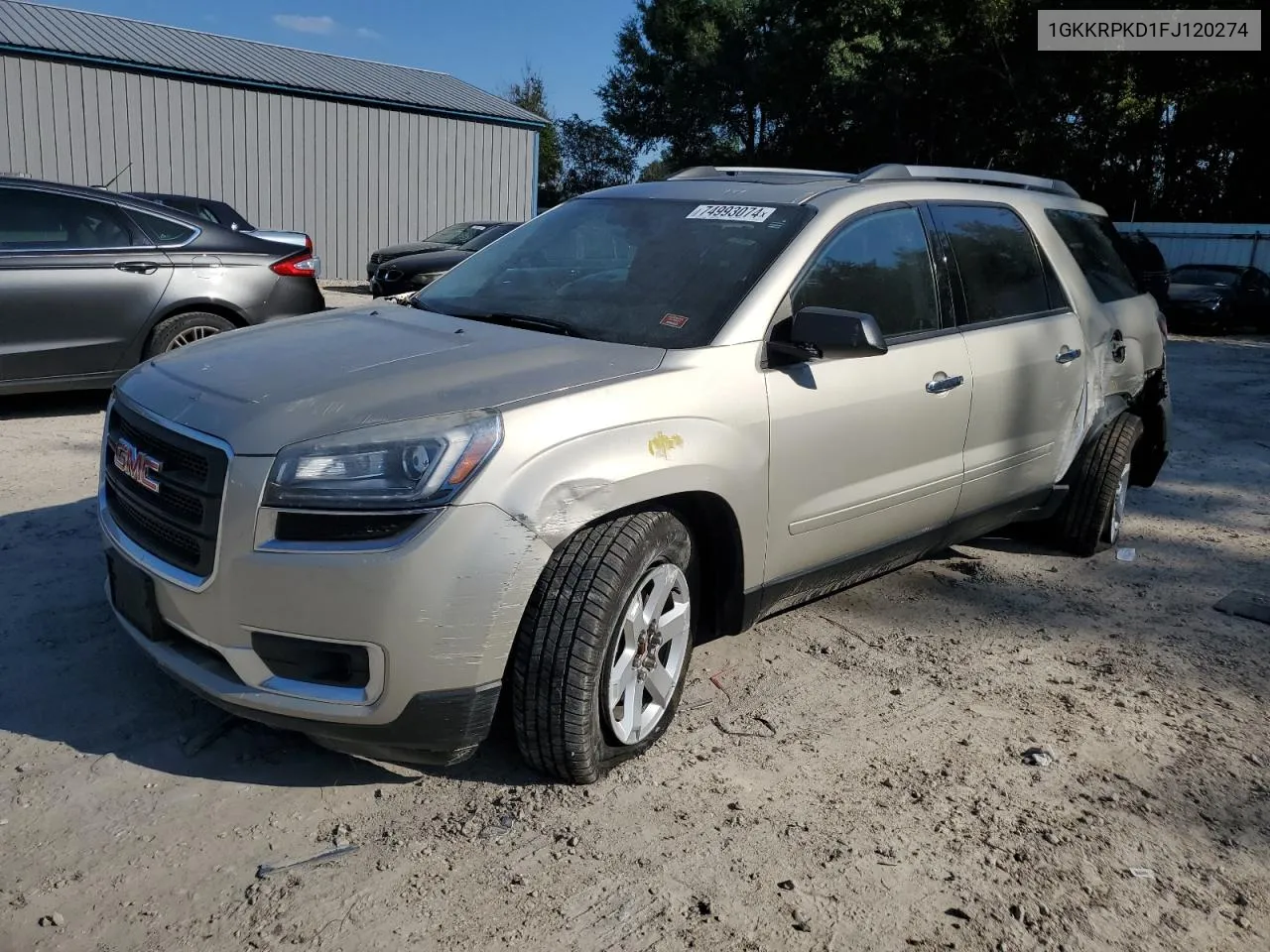 2015 GMC Acadia Sle VIN: 1GKKRPKD1FJ120274 Lot: 74993074