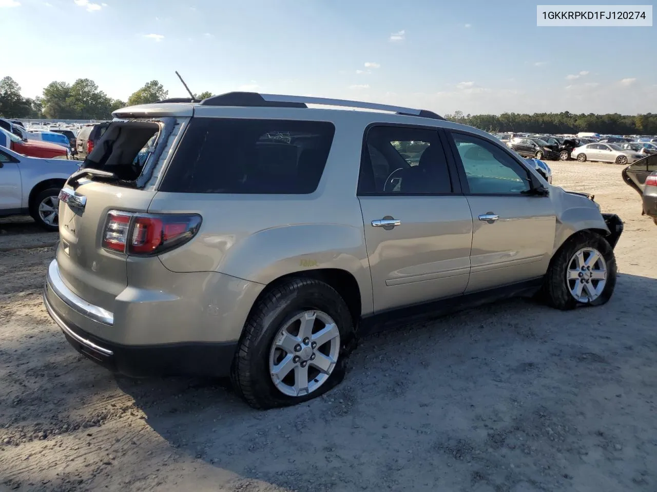 2015 GMC Acadia Sle VIN: 1GKKRPKD1FJ120274 Lot: 74993074