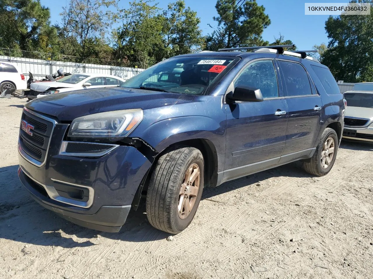 2015 GMC Acadia Sle VIN: 1GKKVNED4FJ360432 Lot: 75467184