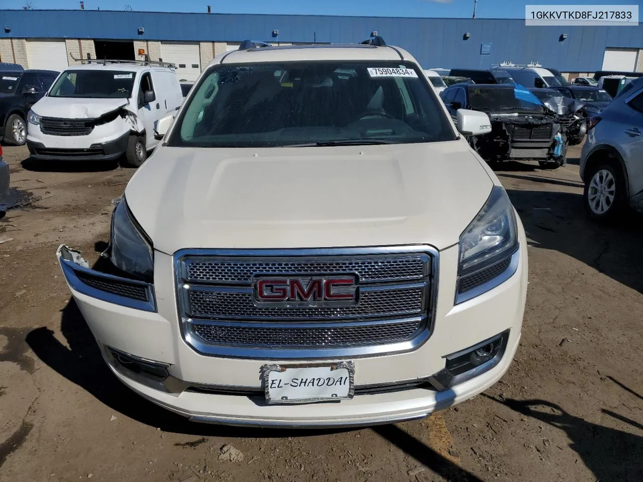 2015 GMC Acadia Denali VIN: 1GKKVTKD8FJ217833 Lot: 75904834