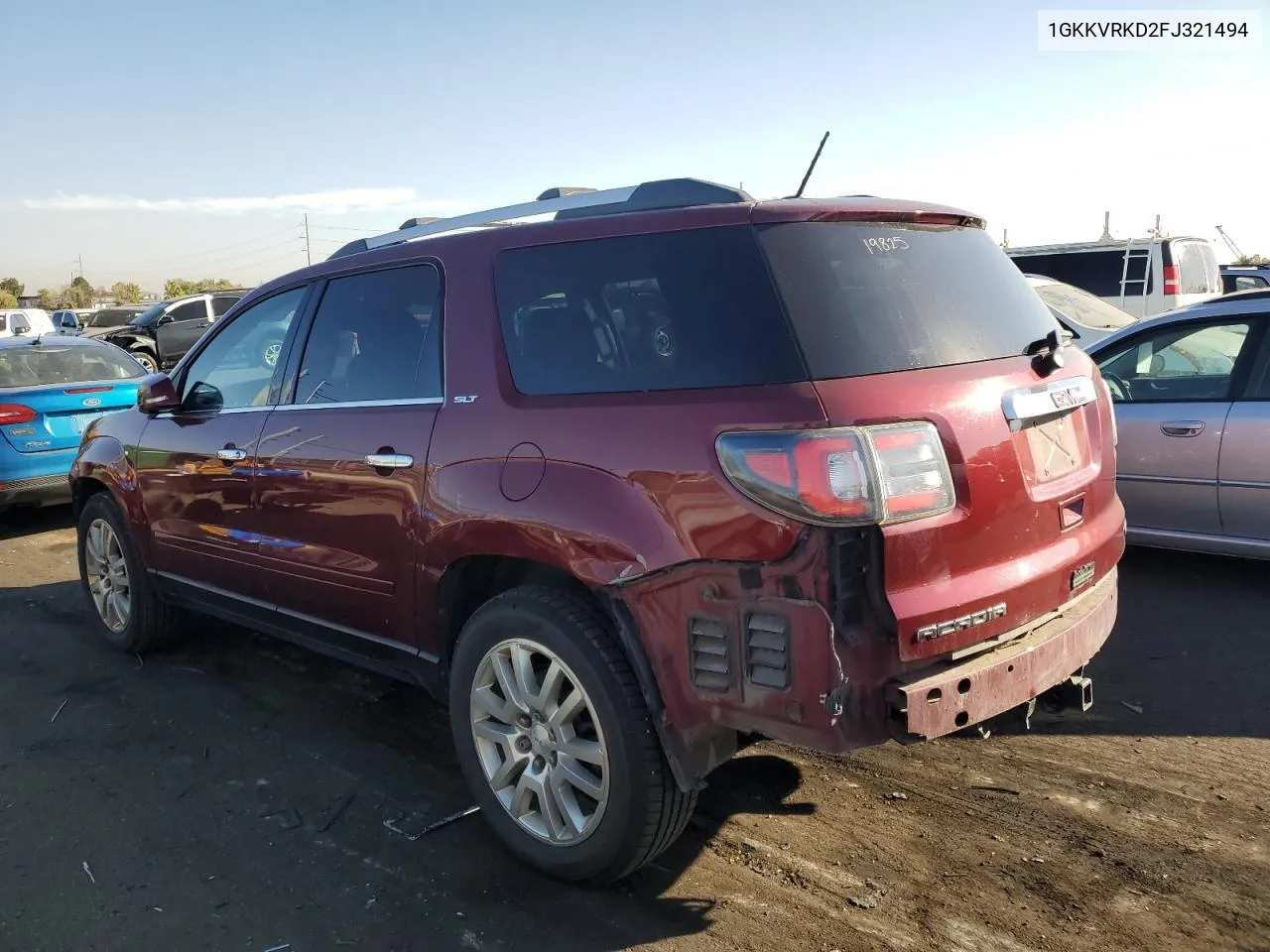 2015 GMC Acadia Slt-1 VIN: 1GKKVRKD2FJ321494 Lot: 76070074