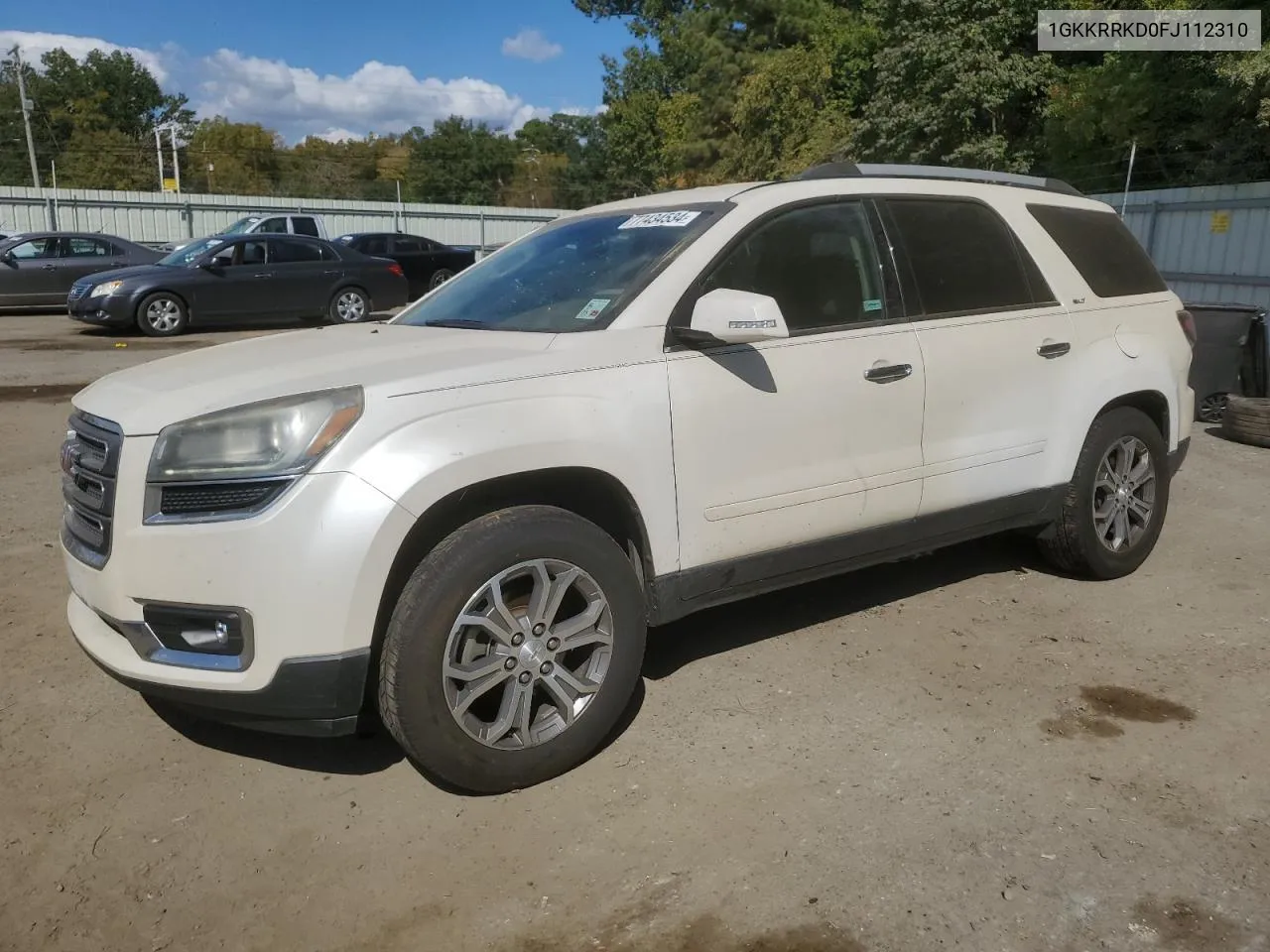 2015 GMC Acadia Slt-1 VIN: 1GKKRRKD0FJ112310 Lot: 77434534