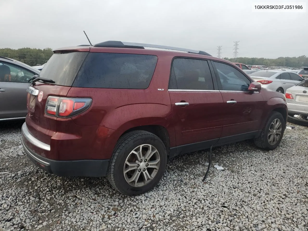 2015 GMC Acadia Slt-2 VIN: 1GKKRSKD3FJ351986 Lot: 78098604