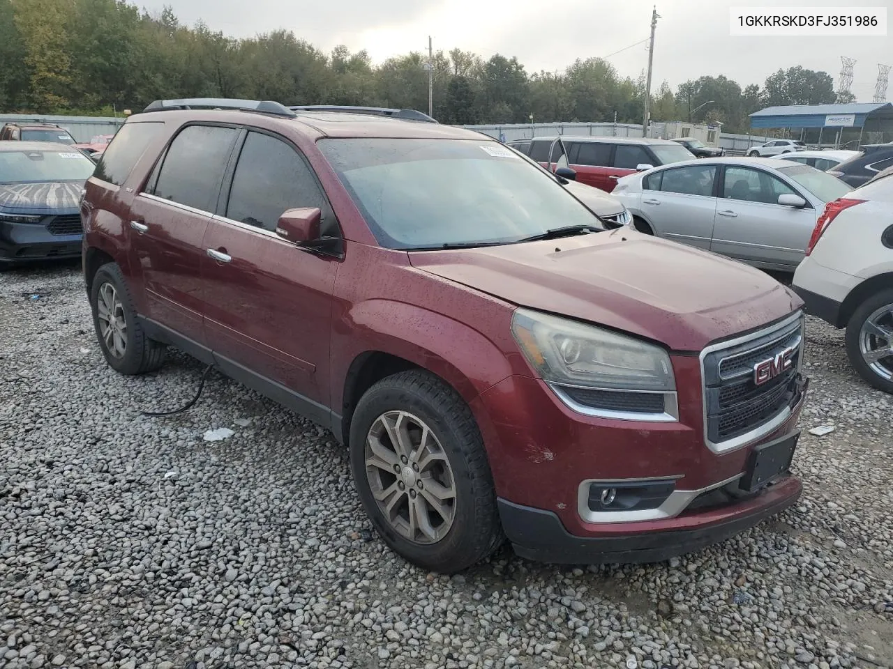 2015 GMC Acadia Slt-2 VIN: 1GKKRSKD3FJ351986 Lot: 78098604