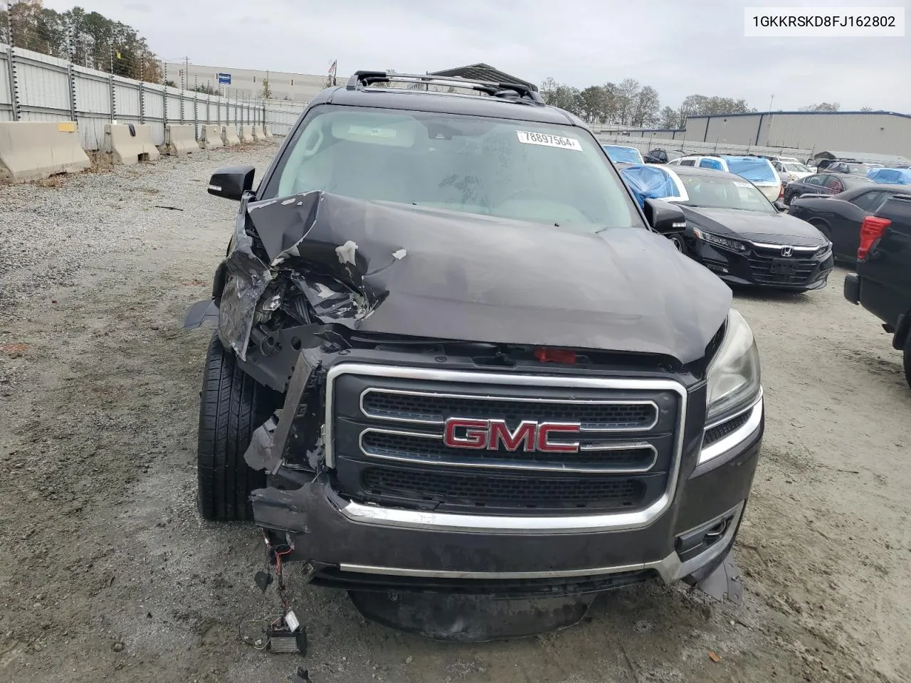 2015 GMC Acadia Slt-2 VIN: 1GKKRSKD8FJ162802 Lot: 78897564