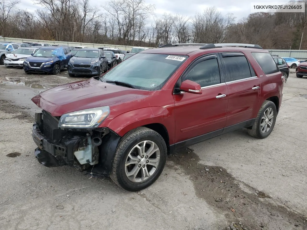 2015 GMC Acadia Slt-1 VIN: 1GKKVRKD7FJ126605 Lot: 80061834