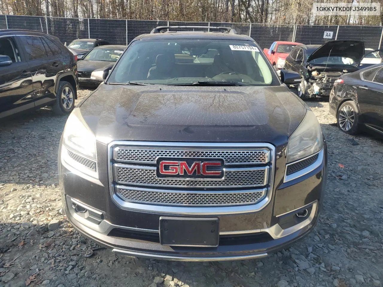 2015 GMC Acadia Denali VIN: 1GKKVTKD0FJ349985 Lot: 80757194