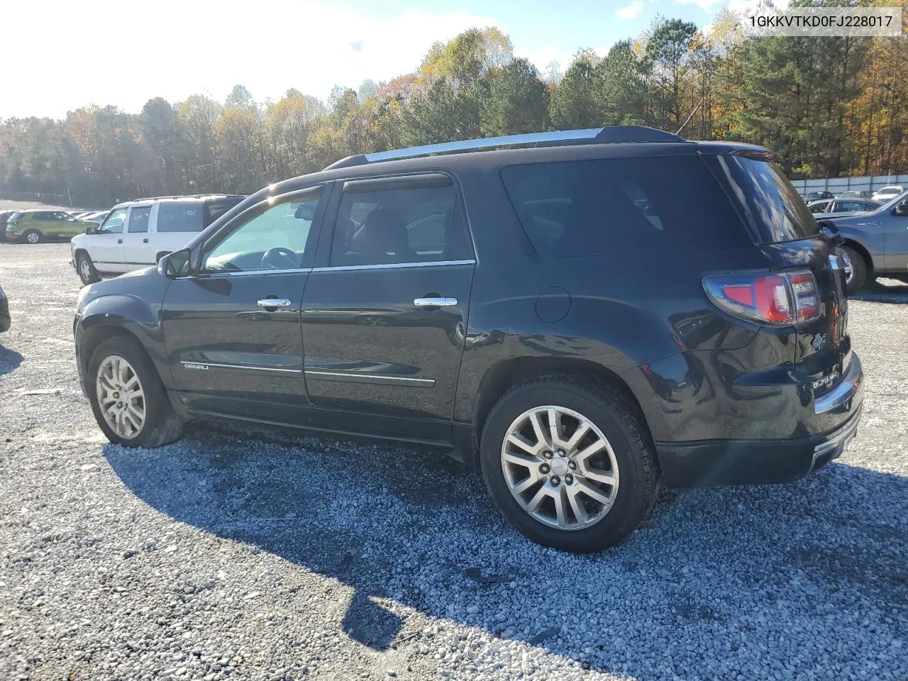 2015 GMC Acadia Denali VIN: 1GKKVTKD0FJ228017 Lot: 81457094