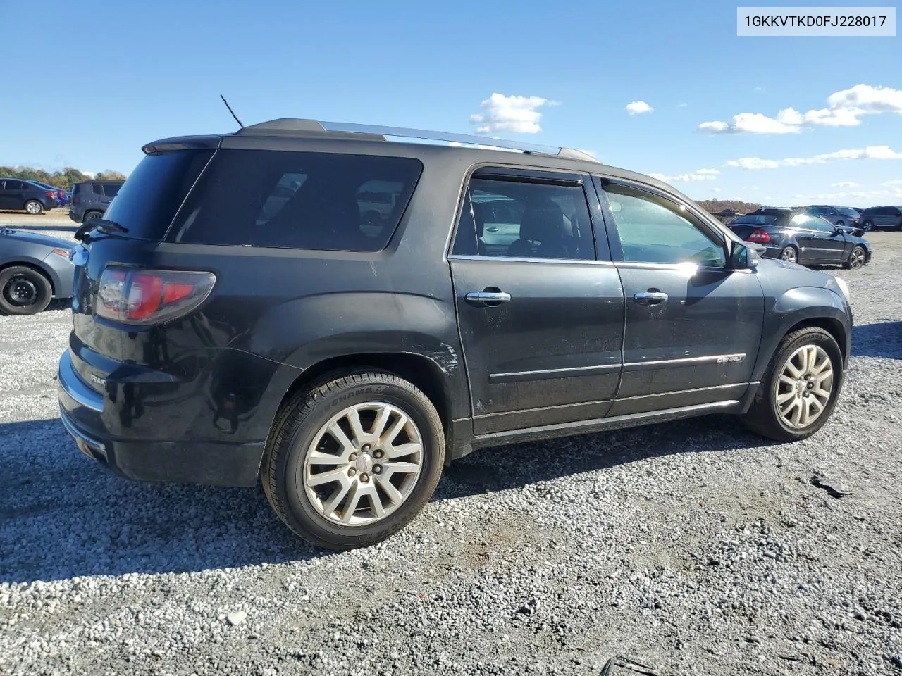 2015 GMC Acadia Denali VIN: 1GKKVTKD0FJ228017 Lot: 81457094