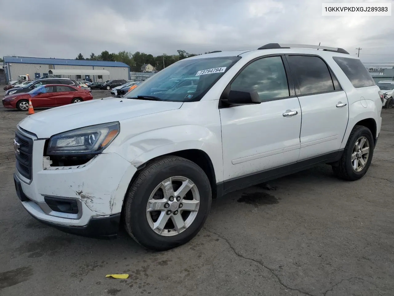 2016 GMC Acadia Sle VIN: 1GKKVPKDXGJ289383 Lot: 73794794