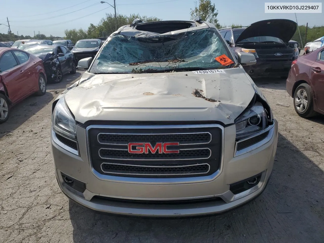 2016 GMC Acadia Slt-1 VIN: 1GKKVRKD1GJ229407 Lot: 74301674