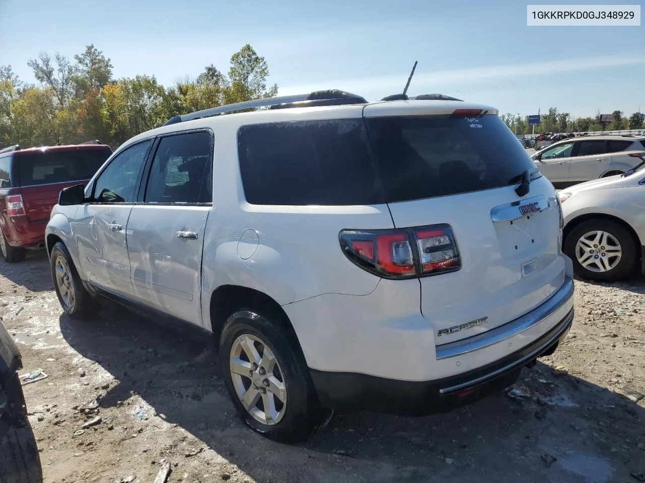 2016 GMC Acadia Sle VIN: 1GKKRPKD0GJ348929 Lot: 74618004