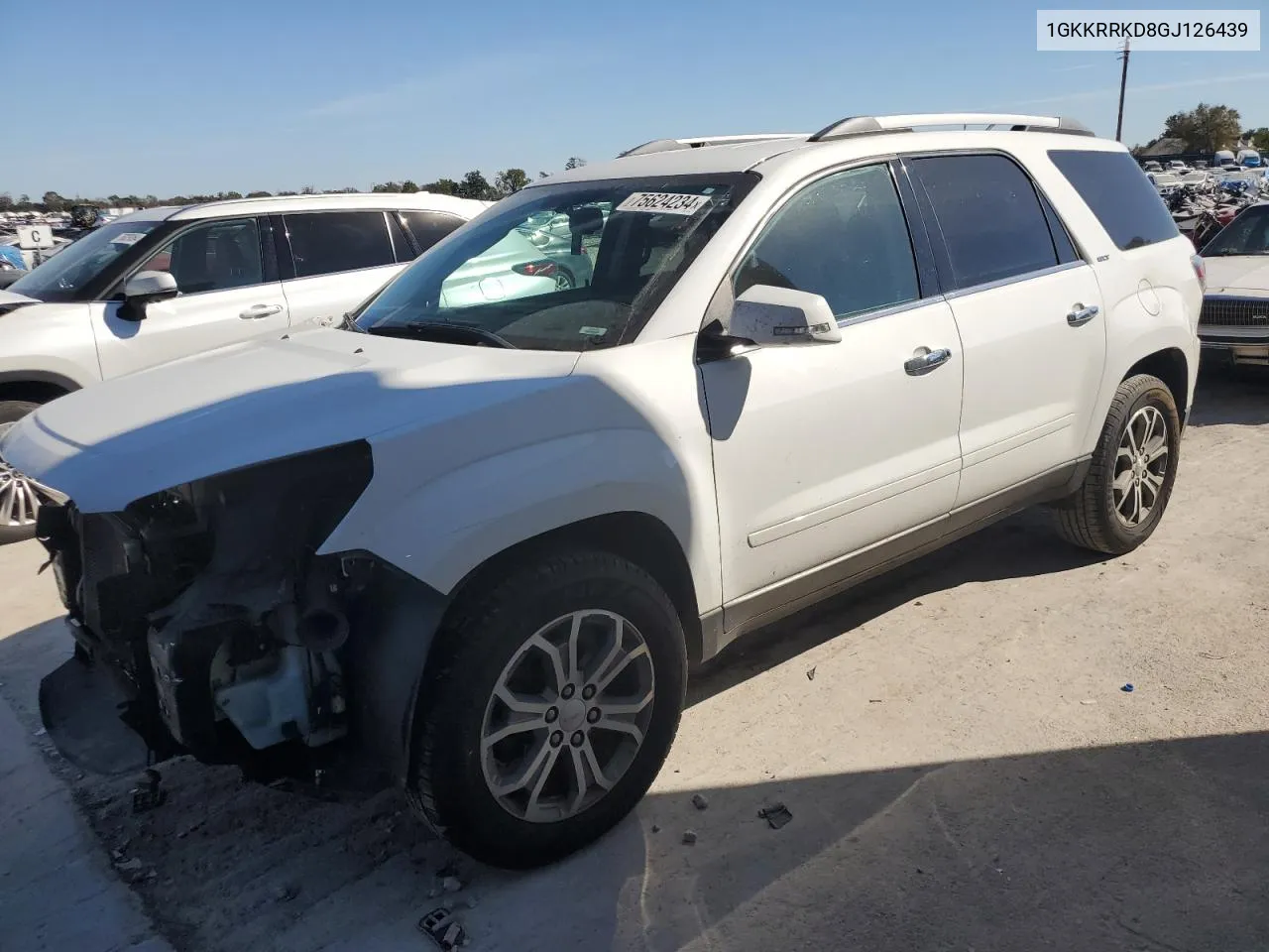 2016 GMC Acadia Slt-1 VIN: 1GKKRRKD8GJ126439 Lot: 75624234