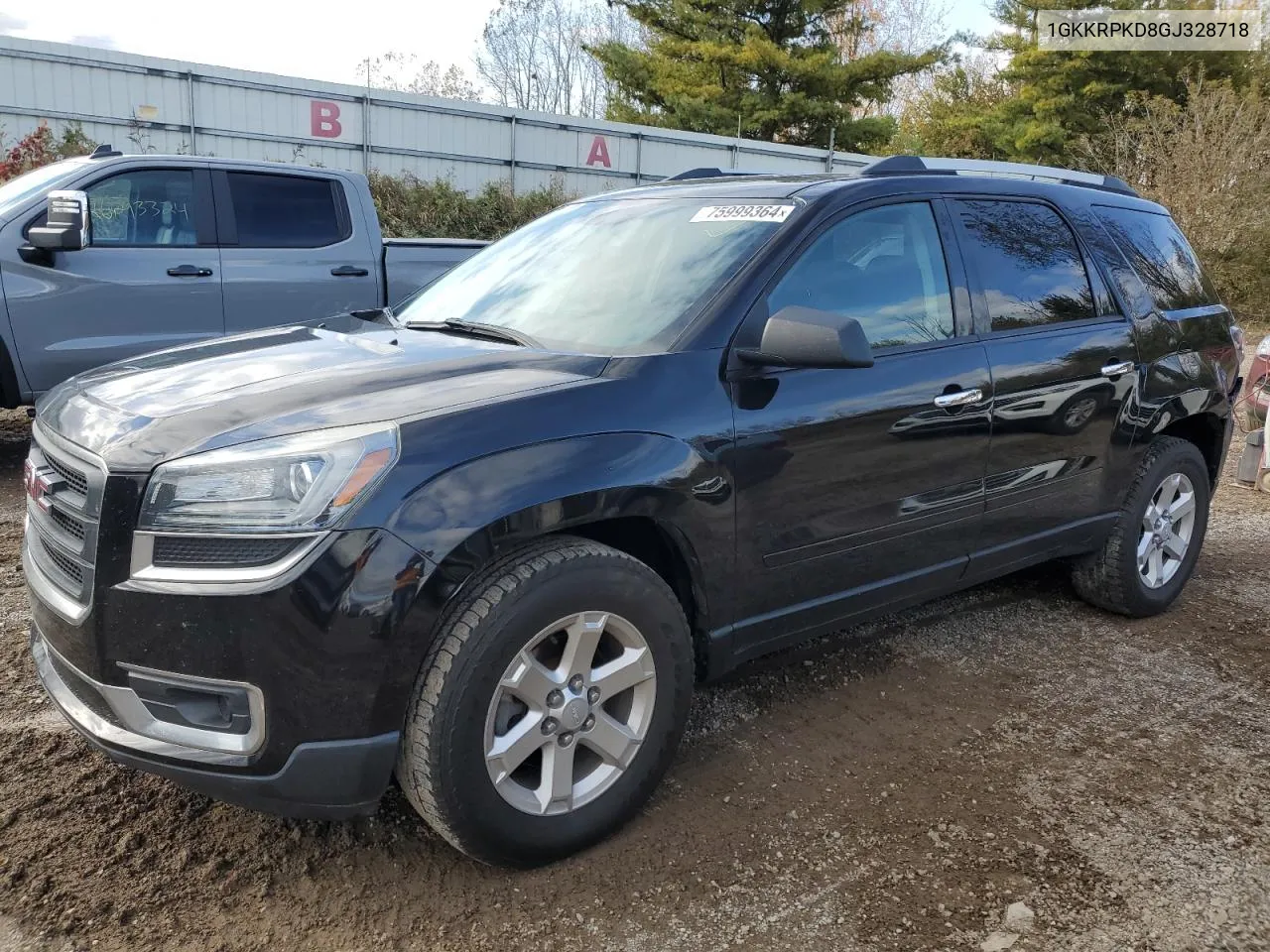 2016 GMC Acadia Sle VIN: 1GKKRPKD8GJ328718 Lot: 75999364